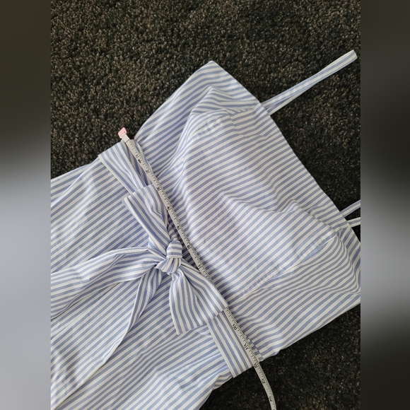 NWT Banana Republic blue striped midi dress 00P - Picture 8 of 10